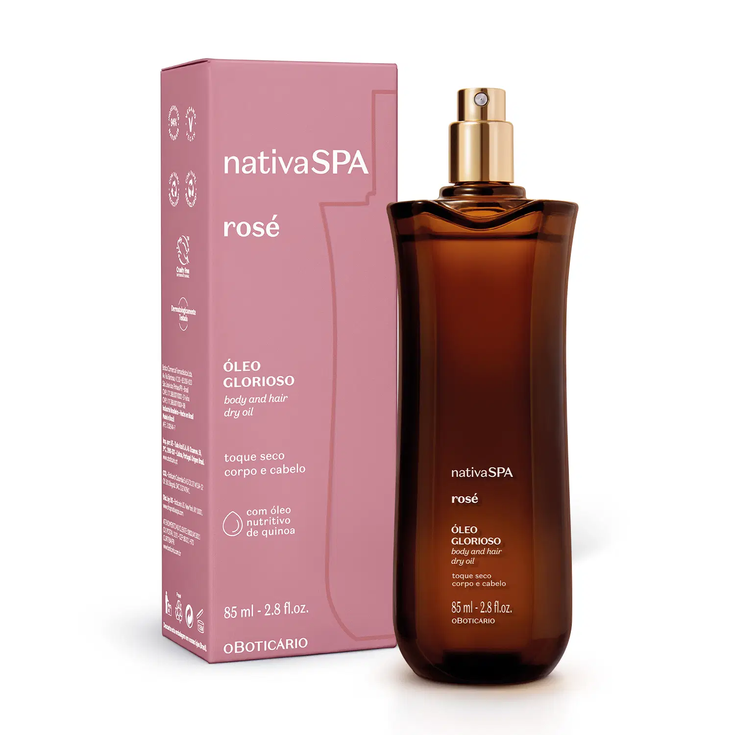 Óleo Multifuncional Glorioso Nativa Spa Rosé 85Ml