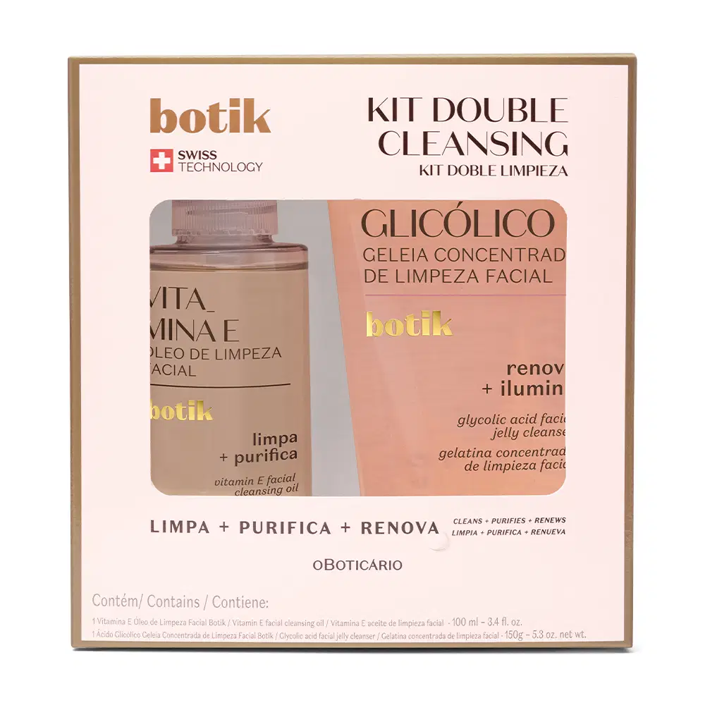 Kit Double Cleansing Botik: Óleo De Limpeza Facial 100Ml + Geleia Concentrada De Limpeza Facial 150G