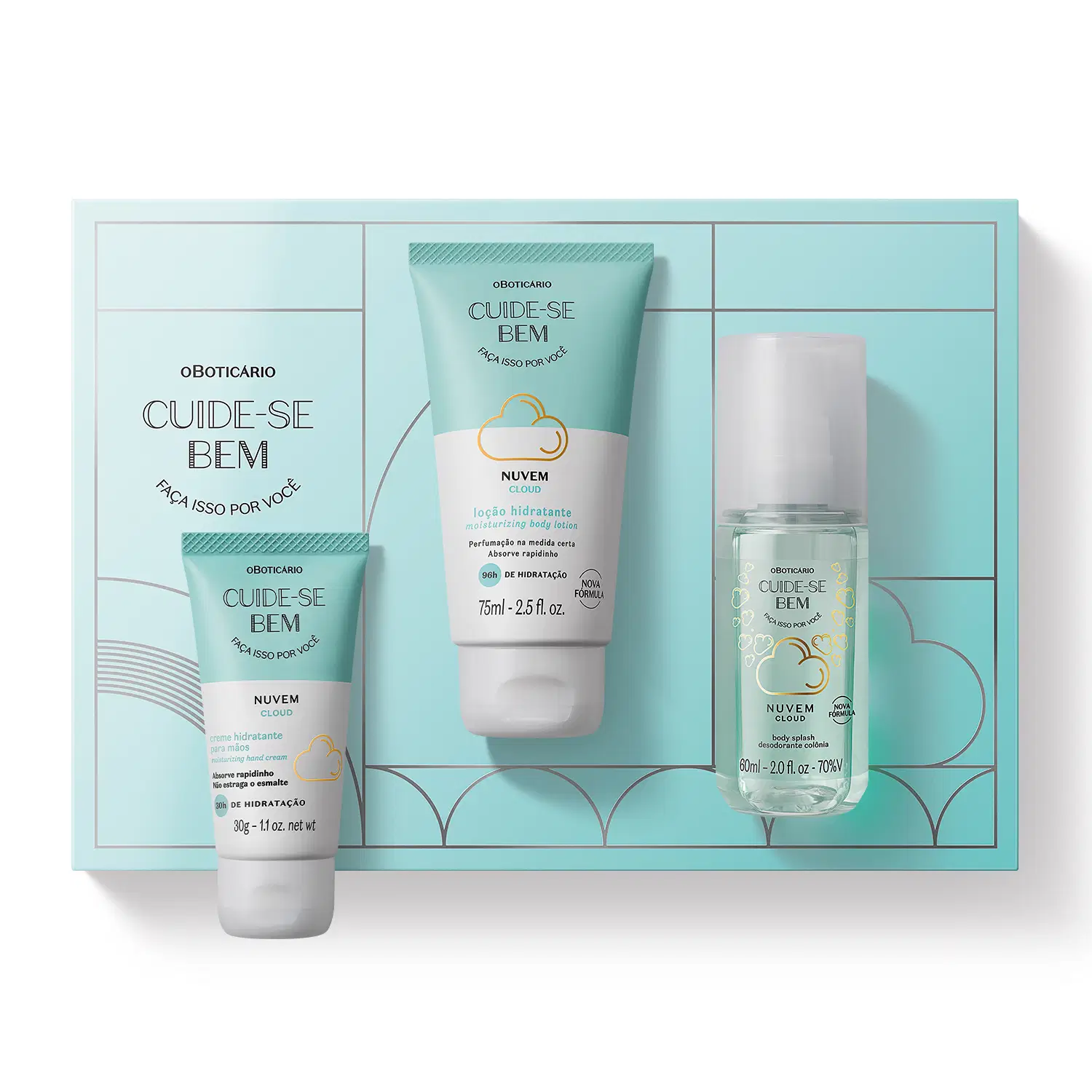 Mini Kit Presente Cuide-Se Bem Nuvem (3 Itens)