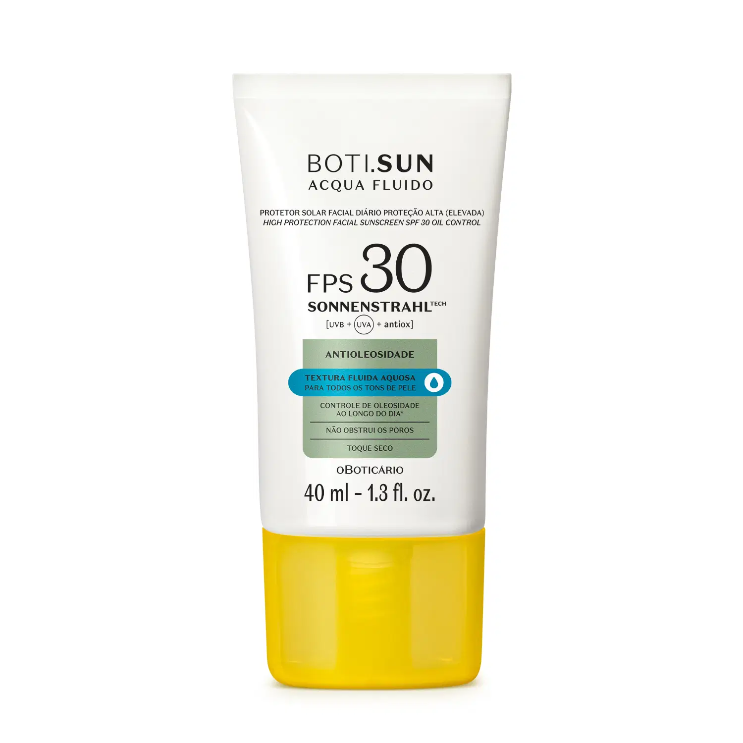 Protetor Solar Facial Antioleosidade Fps30 Boti.Sun Acqua Fluido 40Ml