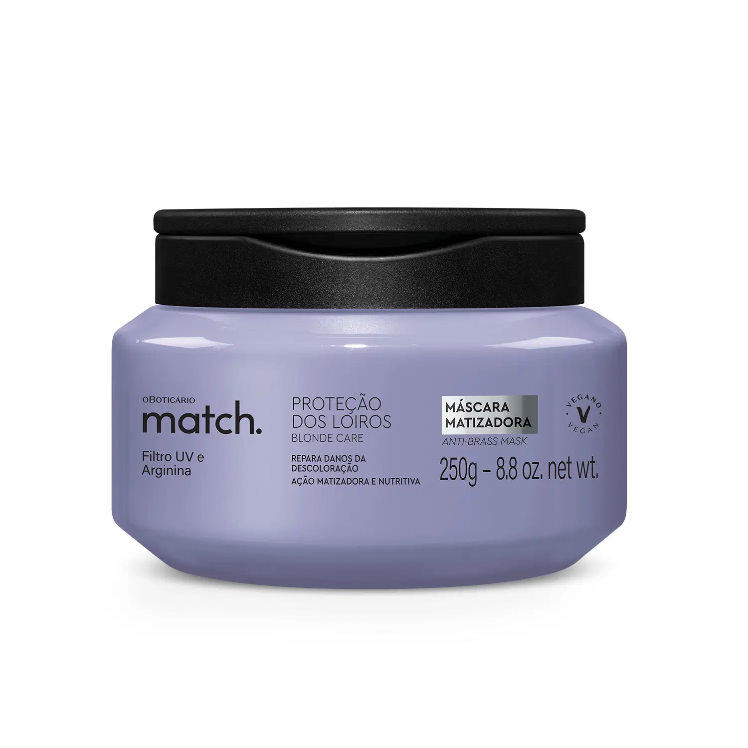 Máscara Capilar Matizadora Match. Proteção Dos Loiros 250G