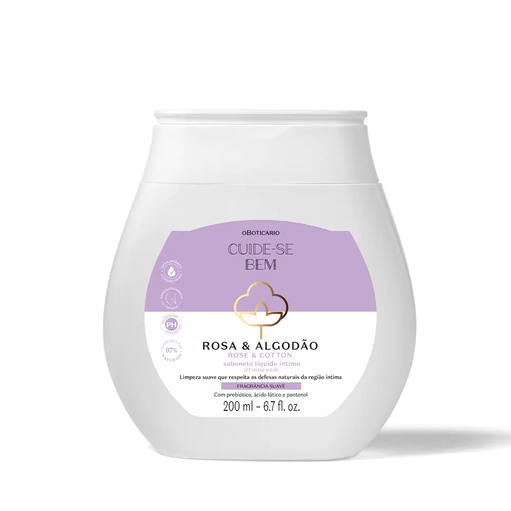 Sabonete Líquido Íntimo Cuide-Se Bem Rosa E Algodão 200Ml