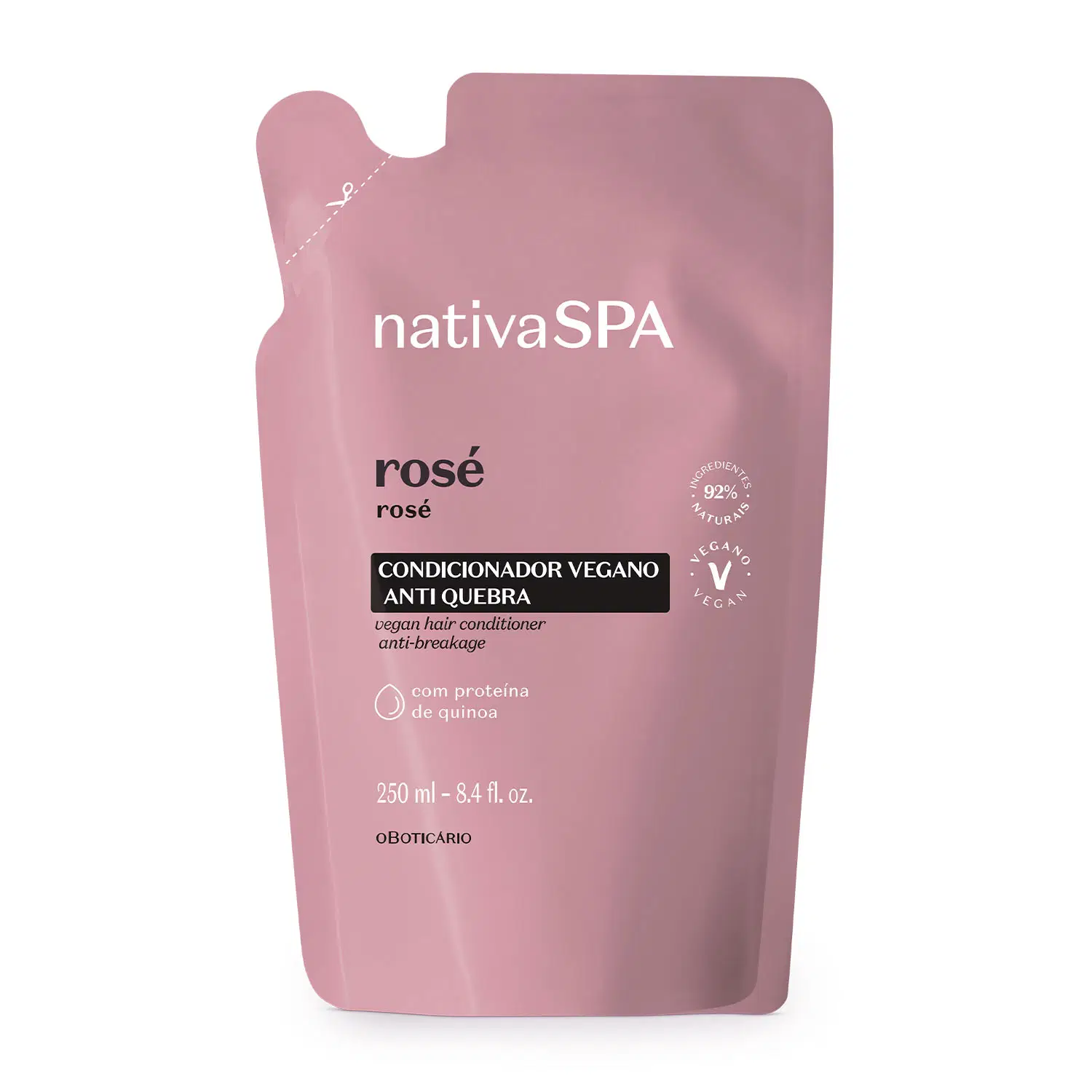 Refil Condicionador Antiquebra Nativa Spa Rosé 250Ml