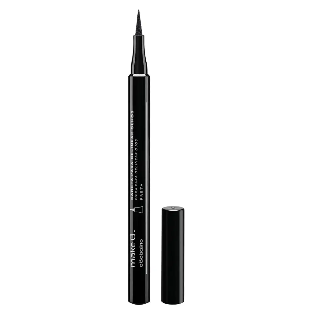 Caneta Delineadora Para Olhos Ponta Fina Preta Make B. 1,2Ml