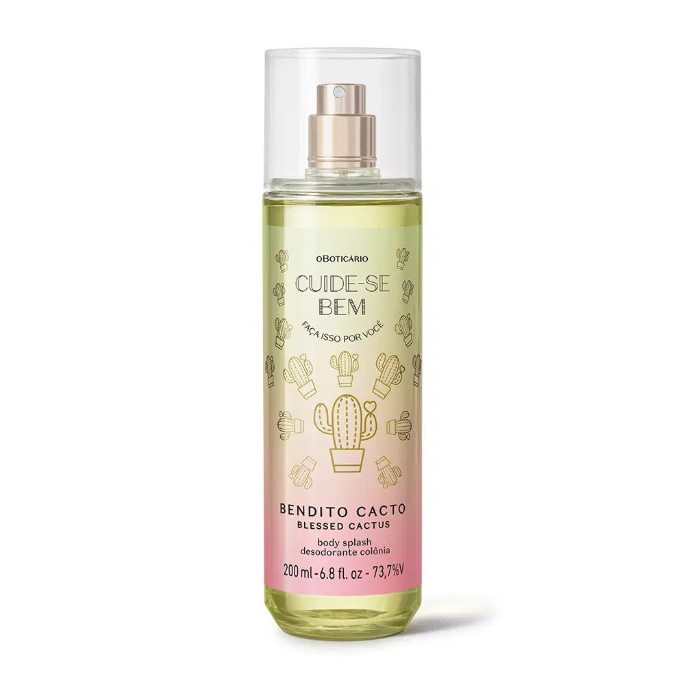Body Splash Desodorante Colônia Cuide-Se Bem Bendito Cacto 200Ml