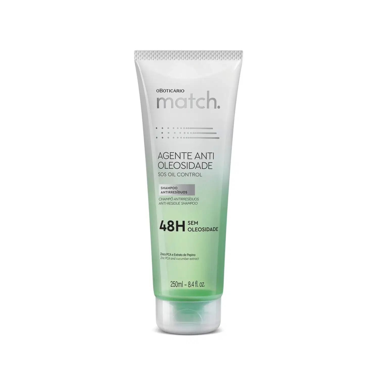 Shampoo Antirresíduos Match Agente Antioleosidade 250Ml