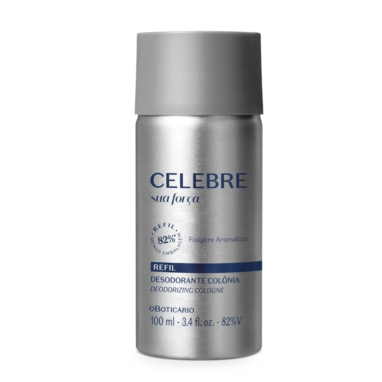 Refil Celebre Sua Força Desodorante Colônia Masculino 100Ml