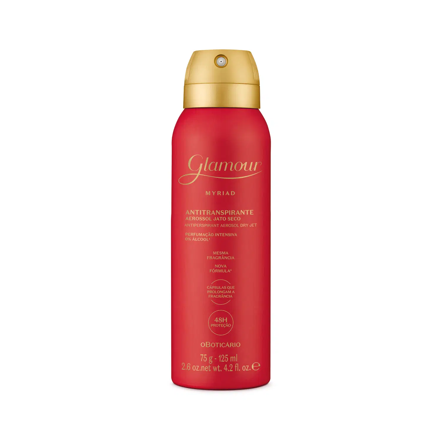 Desodorante Antitranspirante Aerossol Glamour Myriad 75G/125Ml