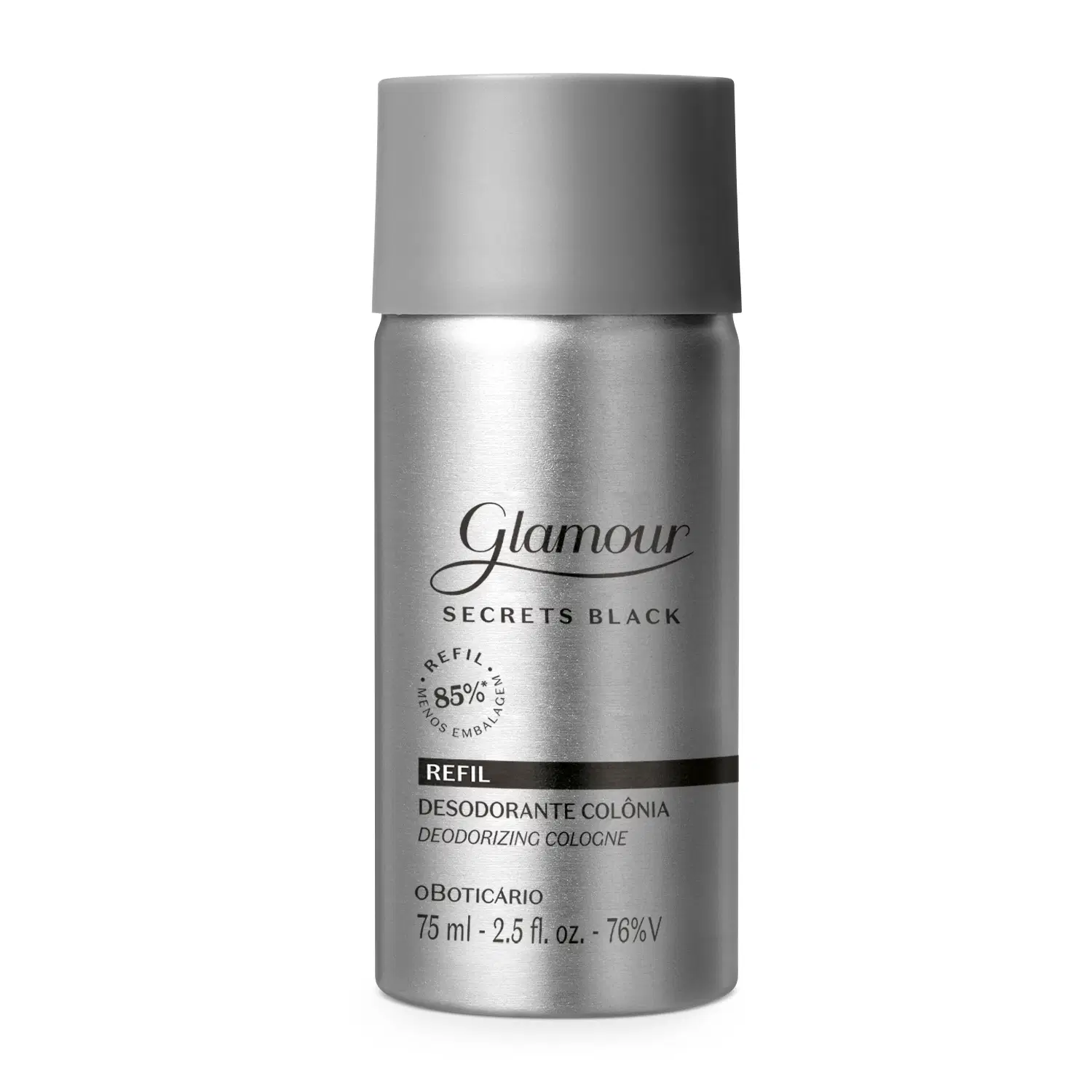 Refil Glamour Secret Black Desodorante Colônia 75Ml