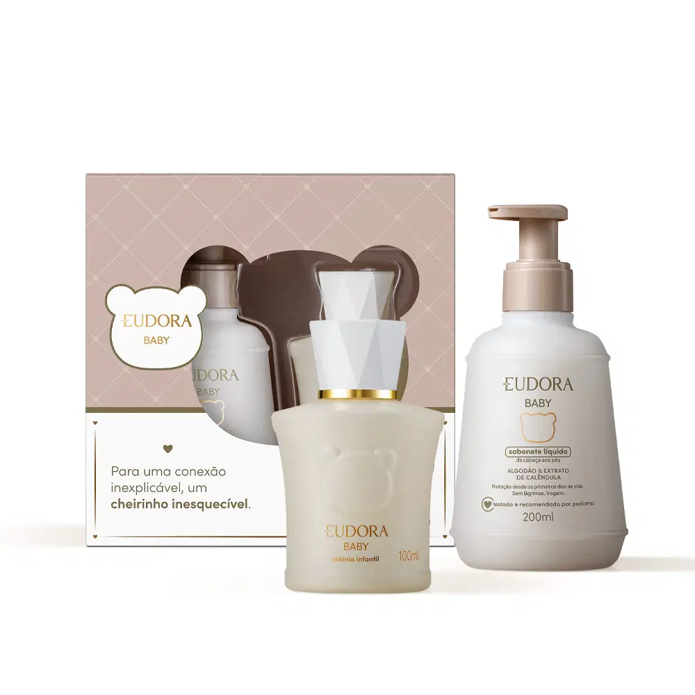 Kit Eudora Baby Meu 1º Presente: Sabonete Líquido 200Ml + Água De Colônia 100Ml