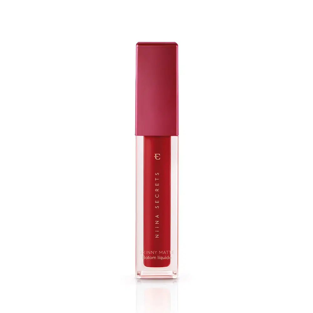 Batom Líquido  Vermelho Hibisco Niina Secrets Skinny Matte 5Ml
