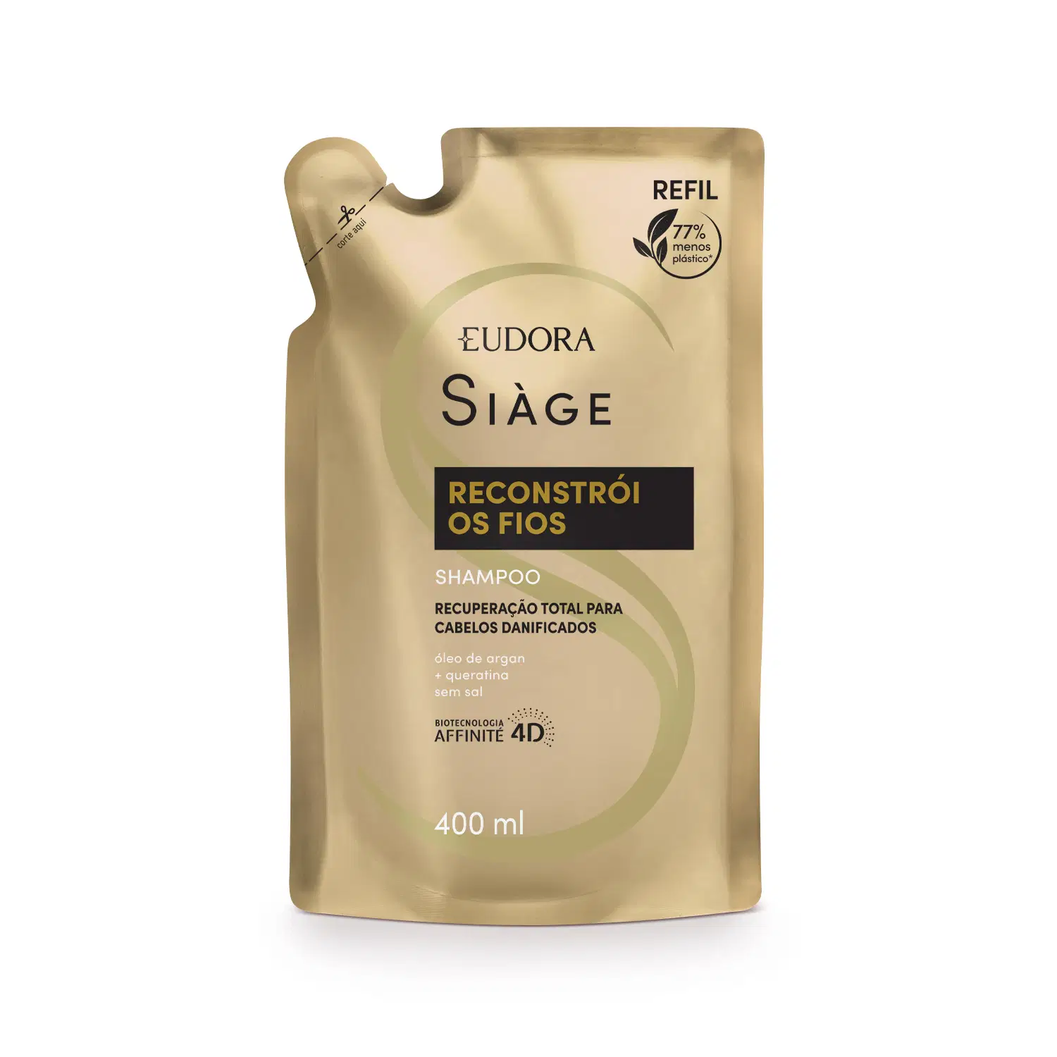 Refil Shampoo Siàge Reconstrói Os Fios 400Ml