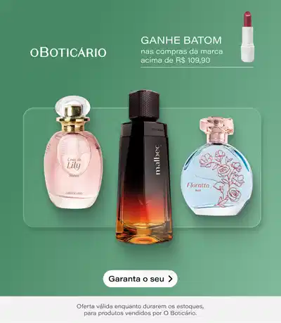 [O Boticário] Ganhe batom nas compras acima de R$ 109,90