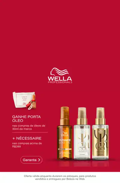 [Wella] Ganhe porta óleo nas compras dos óleos de 30ml da marca & necessaire nas compras da marca acima de R$399