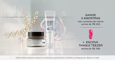 Seu ritual de autocuidado capilar. Rotina recomendada por profissionais. Produtos Redken e L'Oréal exibidos: