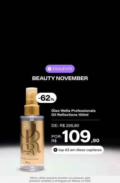 Wella Professionals Oil Reflections - Óleo Capilar 100ml De: 295,9 Por: 109,90 Selo: 62% OFF *Vendidos e entregues por Beleza na Web