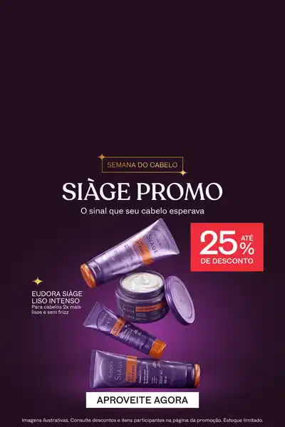 Semana do cabelo. O sinal que seu cabelo esperava, itens com até 25% de desconto.