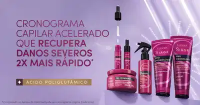 Cronograma capilar acelerado que recupera danos severos 2x mais rápido.