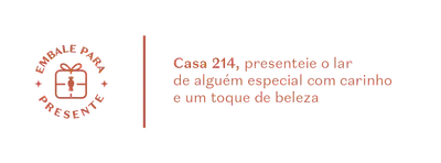Banner com fundo branco, comunicando que a linha 214 é uma linha ideal para presentear alguém especial.