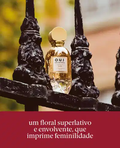 Um frasco do L’Amour-Esse 142 Eau de Parfum. Floral superlativo e envolvente, que imprime feminilidade.