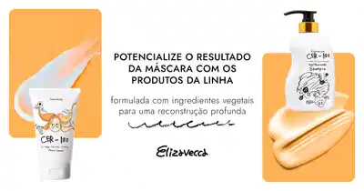 O banner apresenta uma linha de produtos de tratamento capilar da marca Elizavecca