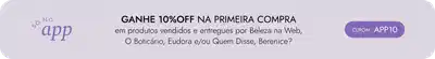 Ganhe 10%OFF na primeira compra em produtos vendidos e entregues por Beleza na Web. Cupom: APP10