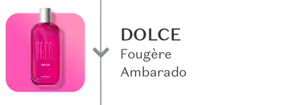 O banner mostra uma fragrância de Egeo Dolce com a família olfativa Fougère Ambarado.