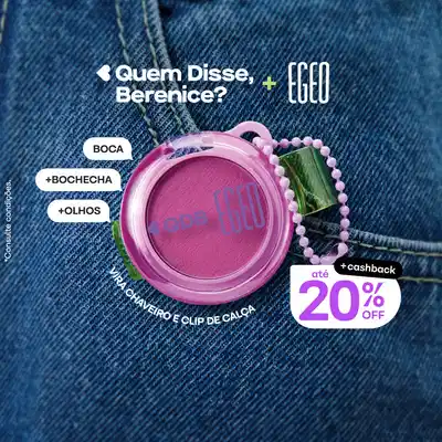Lançamento da nova coleção de maquiagem Eco da marca Quem Disse, Berenice? com produtos de Lip & Cheek Ubessession. Ofertas com 20% de desconto e opção de parcelamento em até 10 vezes.