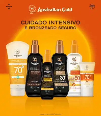 Australian Gold é uma marca americana de proteção solar, pioneira em seguro para corais no Brasil, com uma linha de produtos premium com ativos australianos e tecnologias exclusivas que tratam a pele antes, durante e depois da exposição ao sol
