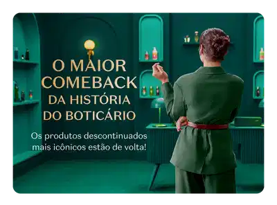 A chefe dos descontínuados mandou avisar. Vem ver os produtos mais icônicos da história que estão de volta!