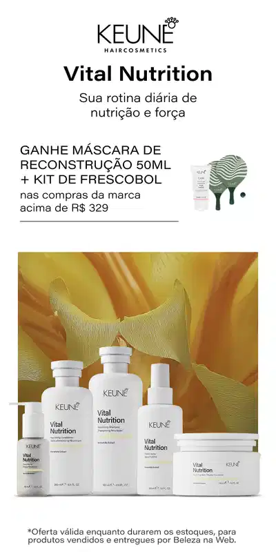Keune Haircosmetics linha Vital Nutrition, sua rotina diária de nutrição e força.