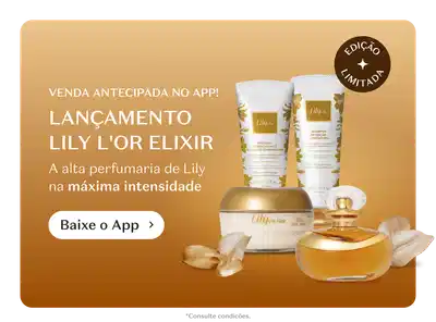 Venda antecipada no app de lançamentos Lily 20 anos, a alta perfumaria na máxima intensidade.
