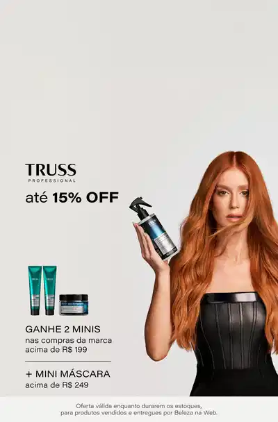 [Truss] Frizz Zero com 15% off: Ganhe dupla de minis nas compras acima de R$199 + Máscara UO acima de R$249