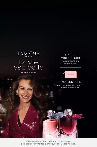 [Lancôme] Lançamento La Vie Est Belle Elixir Very Cherry | Ganhe Mini Kit Luxo nas compras do lançamento + Nécessaire nas compras da marca acima de R$499