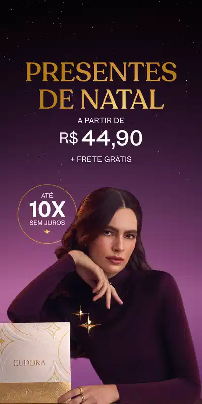 Presente de natal com preço de Beauty November. A partir de R$44,90 + cashback