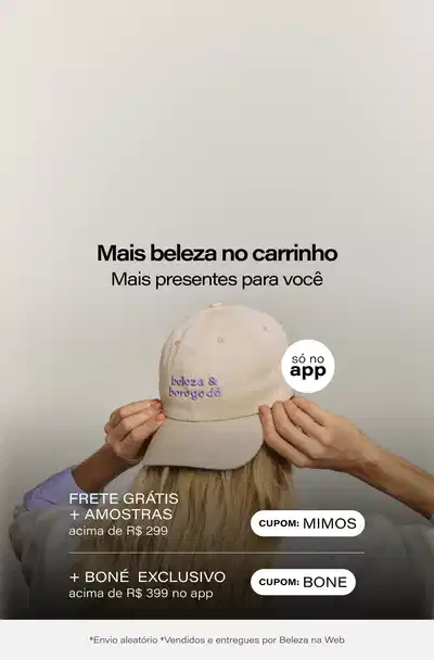 Boné Favorito: Ganhe Frete Grátis + Mimos acima nas compras acima de R$299 + Boné acima de R$399 só no app" *Envio aleatório *Vendidos e entregues por Beleza na Web
