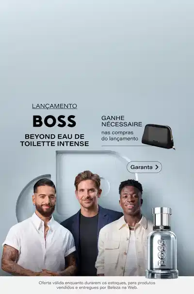 [Boss] Lançamento Beyond Eau de Toilette Intense | Ganhe Nécessaire nas compras do lançamento