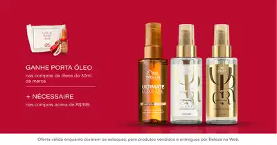 [Wella] Ganhe porta óleo nas compras dos óleos de 30ml da marca & necessaire nas compras da marca acima de R$399