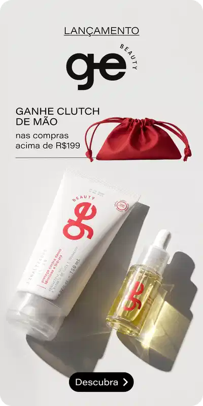 GE Beauty, chegou na Beleza! Confira os produtos da marca + Ganhe Nécessaire Clutch Mini nas compras da marca acima de R$199 *Válido somente em produtos vendidos e entregues por Beleza na Web
