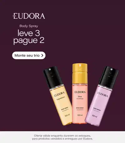 Eudora: Body Spray: Leve 3, Pague 2