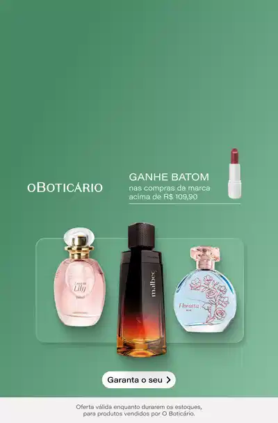 [O Boticário] Ganhe batom nas compras acima de R$ 109,90