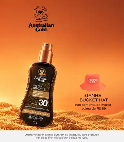 [Australian Gold] Ganhe Bucket Hat nas compras da marca acima de R$69