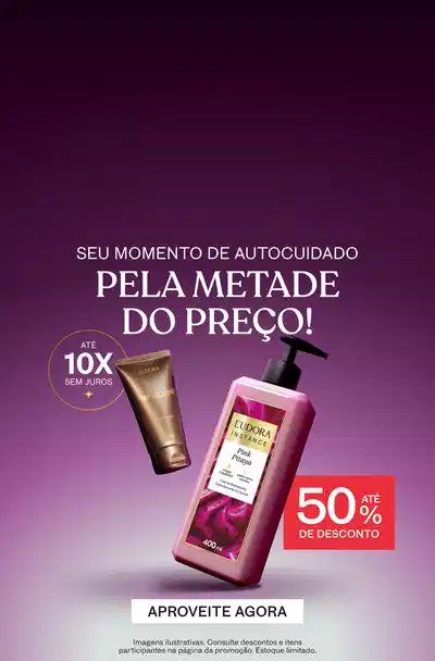 Seu momento de autocidado pela metade do preço! aproveite agora.
