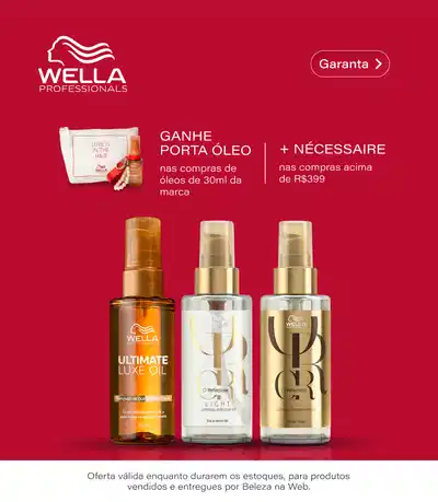 [Wella] Ganhe porta óleo nas compras dos óleos de 30ml da marca & necessaire nas compras da marca acima de R$399
