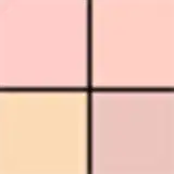A imagem mostra o pó solto de Givenchy. É uma caixa preta elegante, com o logotipo da marca em relevo na tampa superior. A caixa é retangular e possui uma base transparente de acrílico que permite ver as cores suaves  rosadas e amareladas.