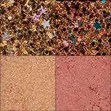 Paleta de Sombra Ruby Kisses Electric Glaze Blush Gold com tons dourados.