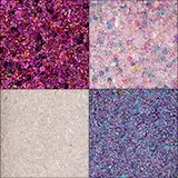 Paleta de Sombras Ruby Kisses Electric Glaze Unicorn com tons rosados e azul.