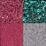 Paleta de Sombras Ruby Kisses Electric Glaze Fuchsia com tons rosados.