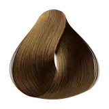 Caixa e tubo de tinta de cabelo da marca Inoa, com embalagem preta e detalhes em amarelo. 