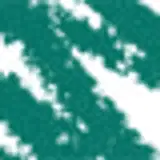 A imagem mostra um lápis de olho turquesa, com a outra ponta de esponja e letras brancas no corpo do lápis.